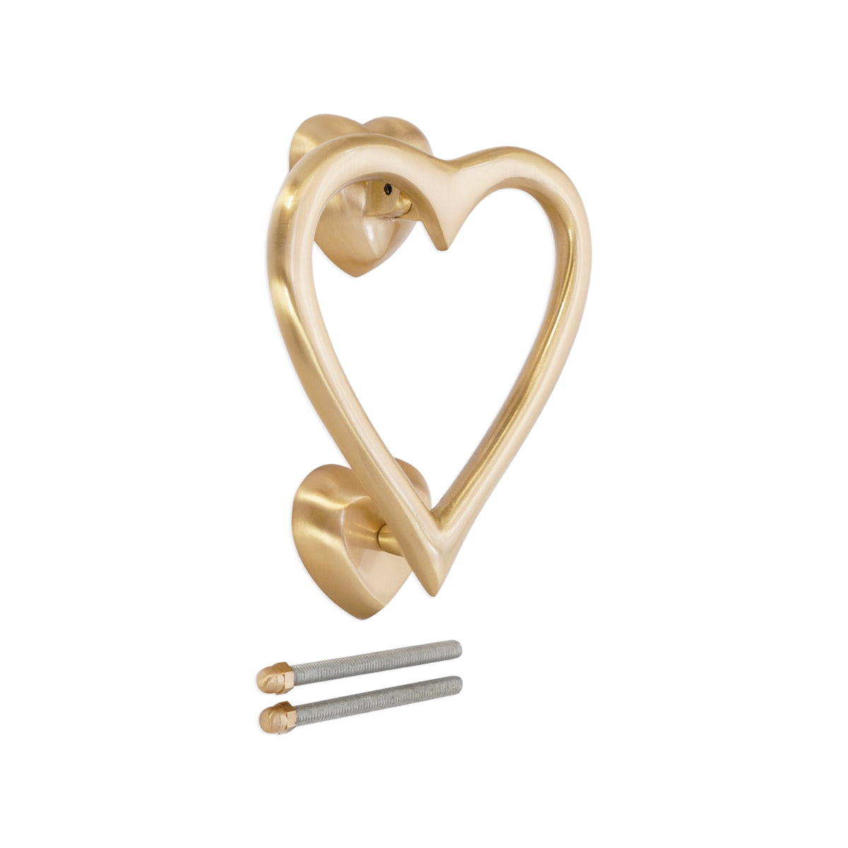 Satin Brass Heart Door Knocker Home Decor