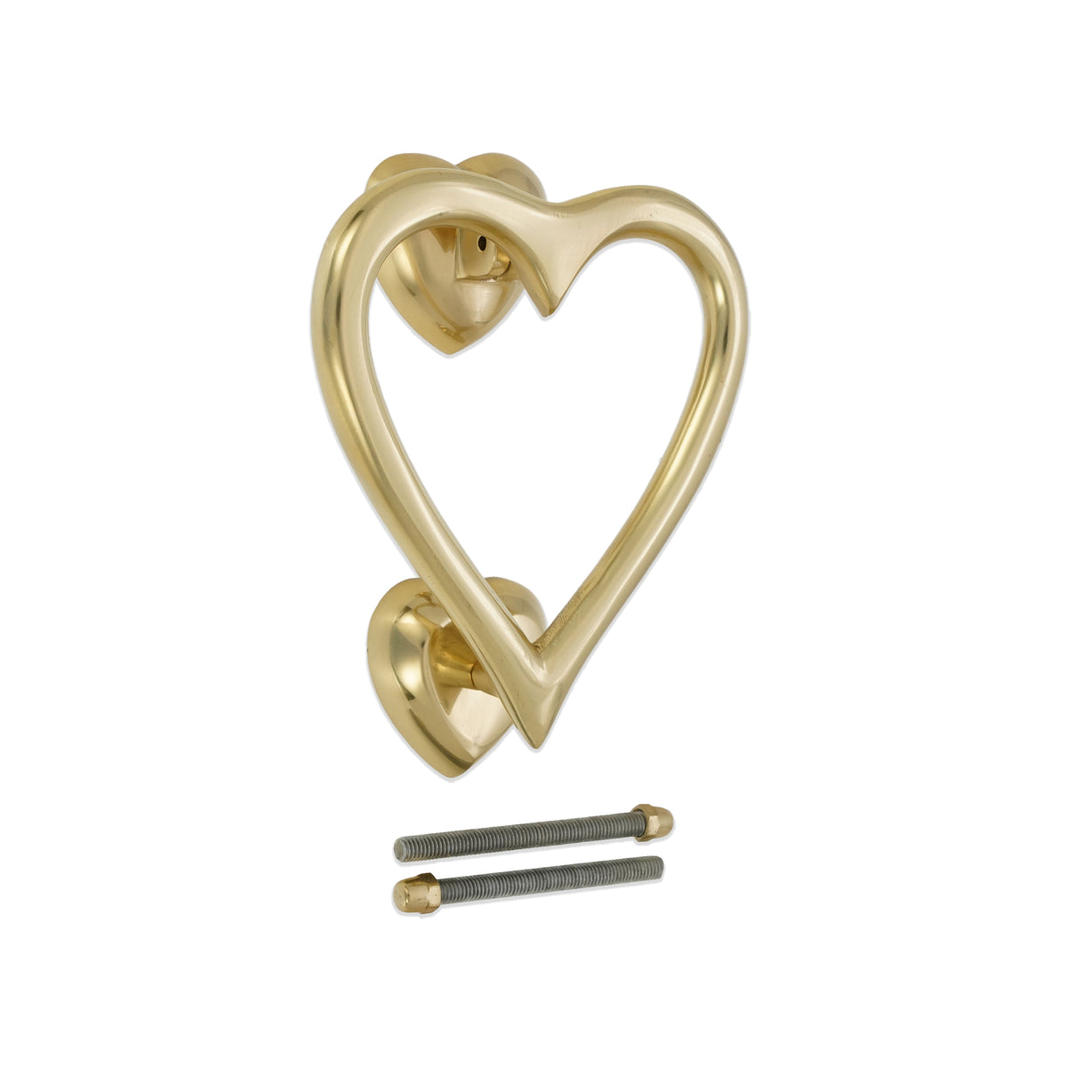 Polished Brass Heart Door Knocker Home Decor