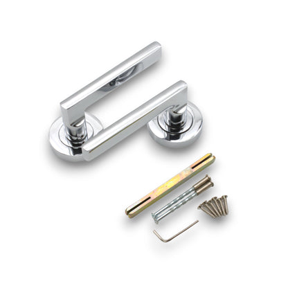 Polished Chrome Lever on Rose Latch Home Decor