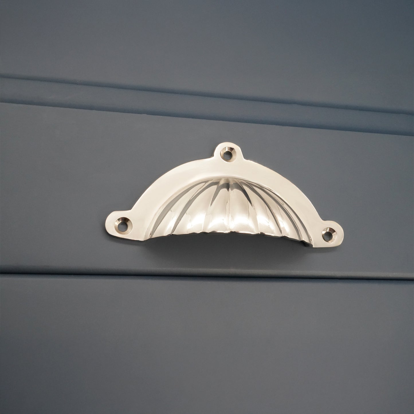 Shell Cup Pull Polished Nickel