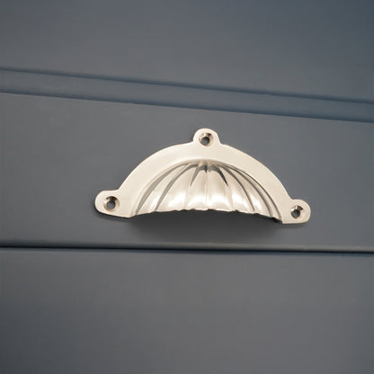 Shell Cup Pull Polished Nickel