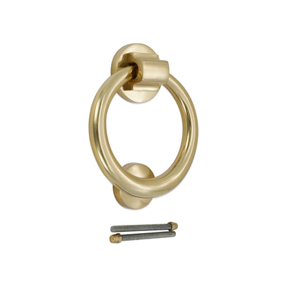 Polished Brass Ring Door Knocker Home Decor