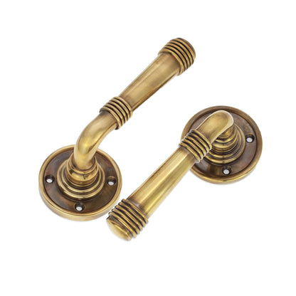 Beehive Lever on Rose Aged Brass