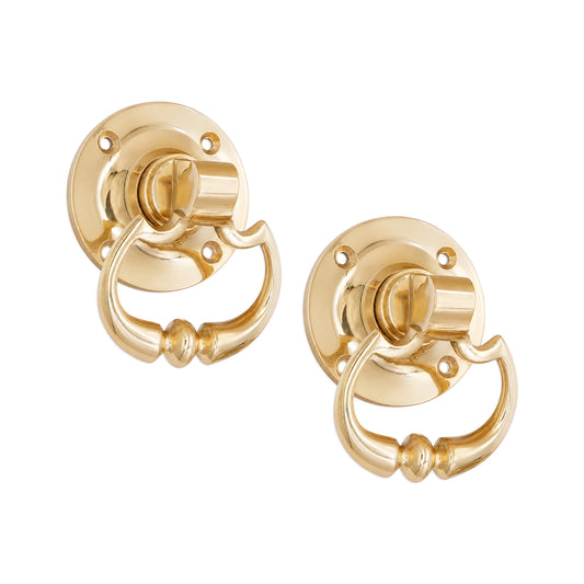 Dutch Drop Handle Polished Brass