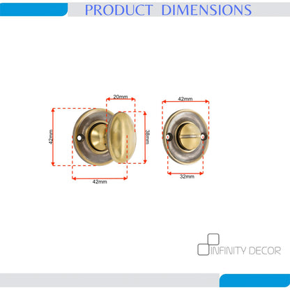 Slimline Turn & Release Aged Brass