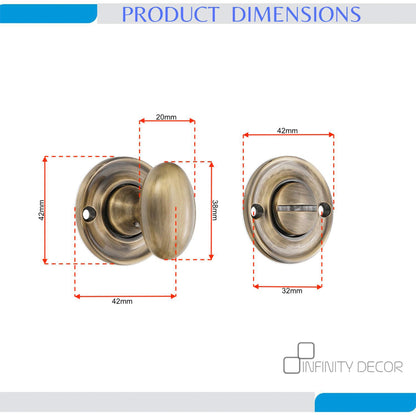 Slimline Turn & Release Antique Brass