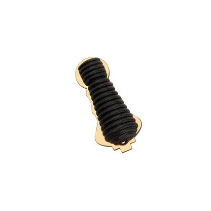 Ebonised Beehive Escutcheon Aged Brass