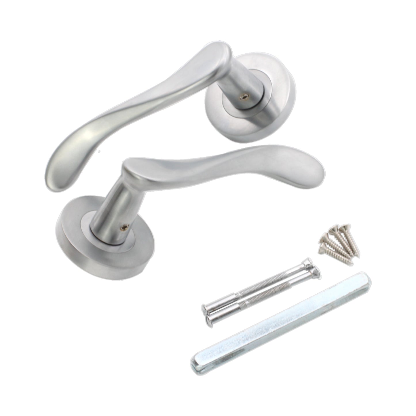 Satin Chrome Lever Door Handle Home Decor 