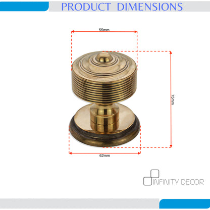 Carter Mortice Door Knob Aged Brass