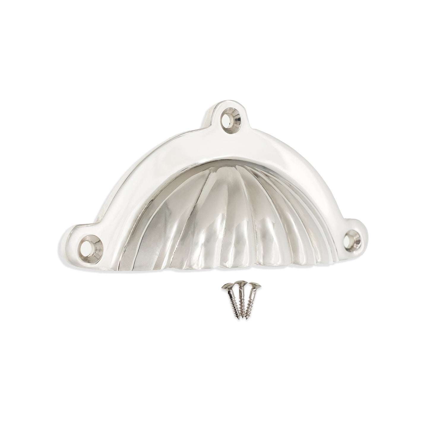 Shell Cup Pull Polished Nickel