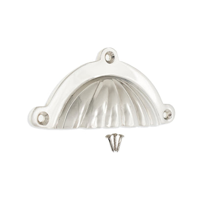 Shell Cup Pull Polished Nickel
