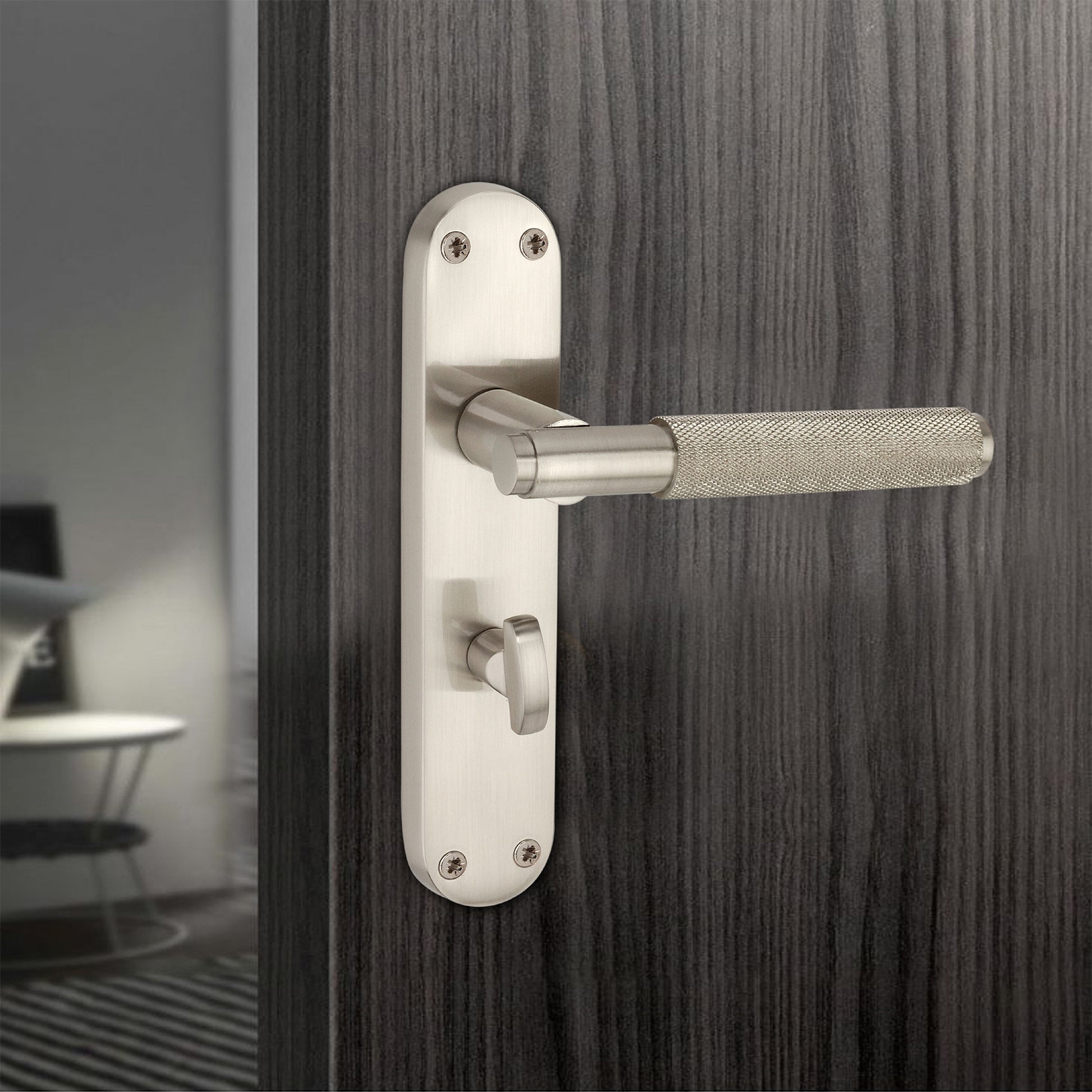 Lever on Backplate Door Handle Home Decor