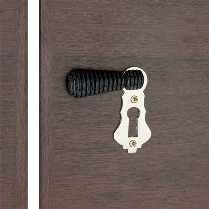 Ebonised Beehive Escutcheon Polished Nickel