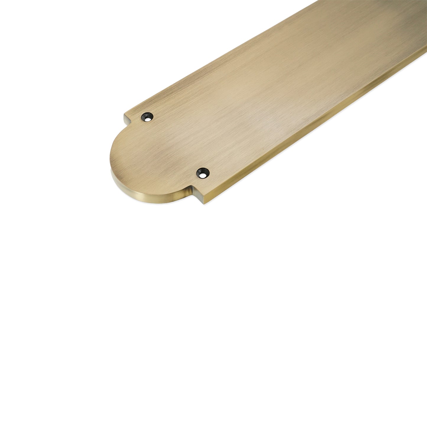 Viktorianische halbrunde Fingerplatte, 300 mm, antikes Messing