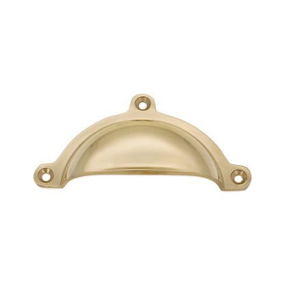 Cottage Cup Pull Polished Brass