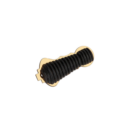 Ebonised Beehive Escutcheon Aged Brass