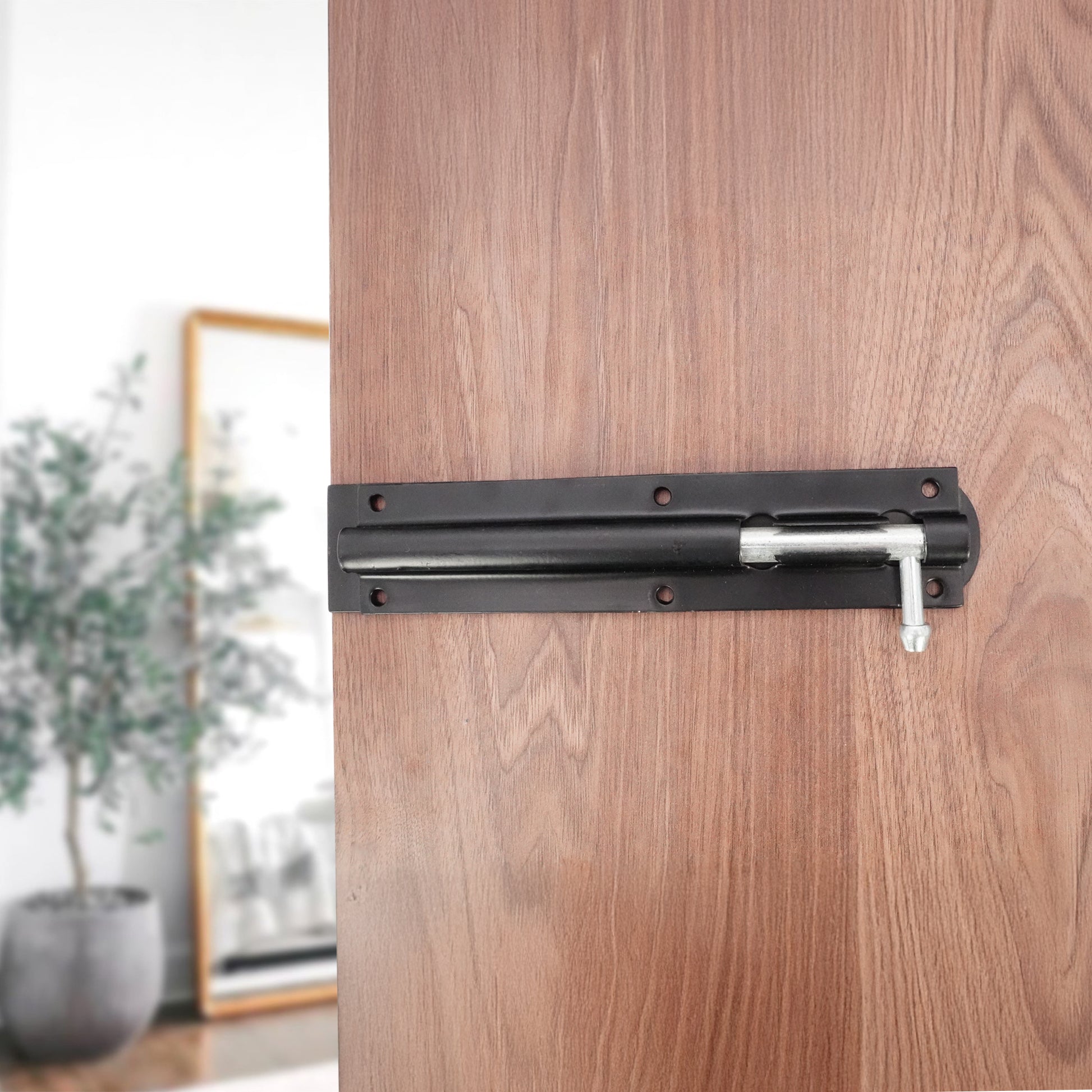 Black Barrel Bolt Straight Home Decor 