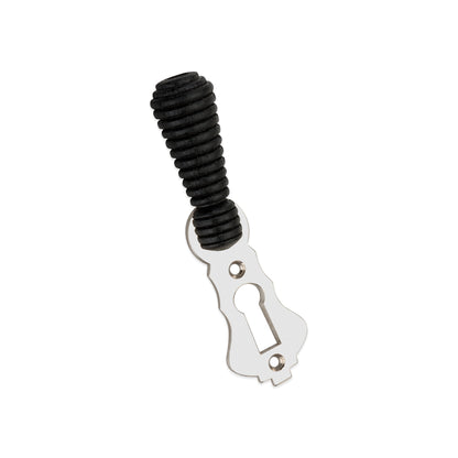 Ebonised Beehive Escutcheon Polished Nickel