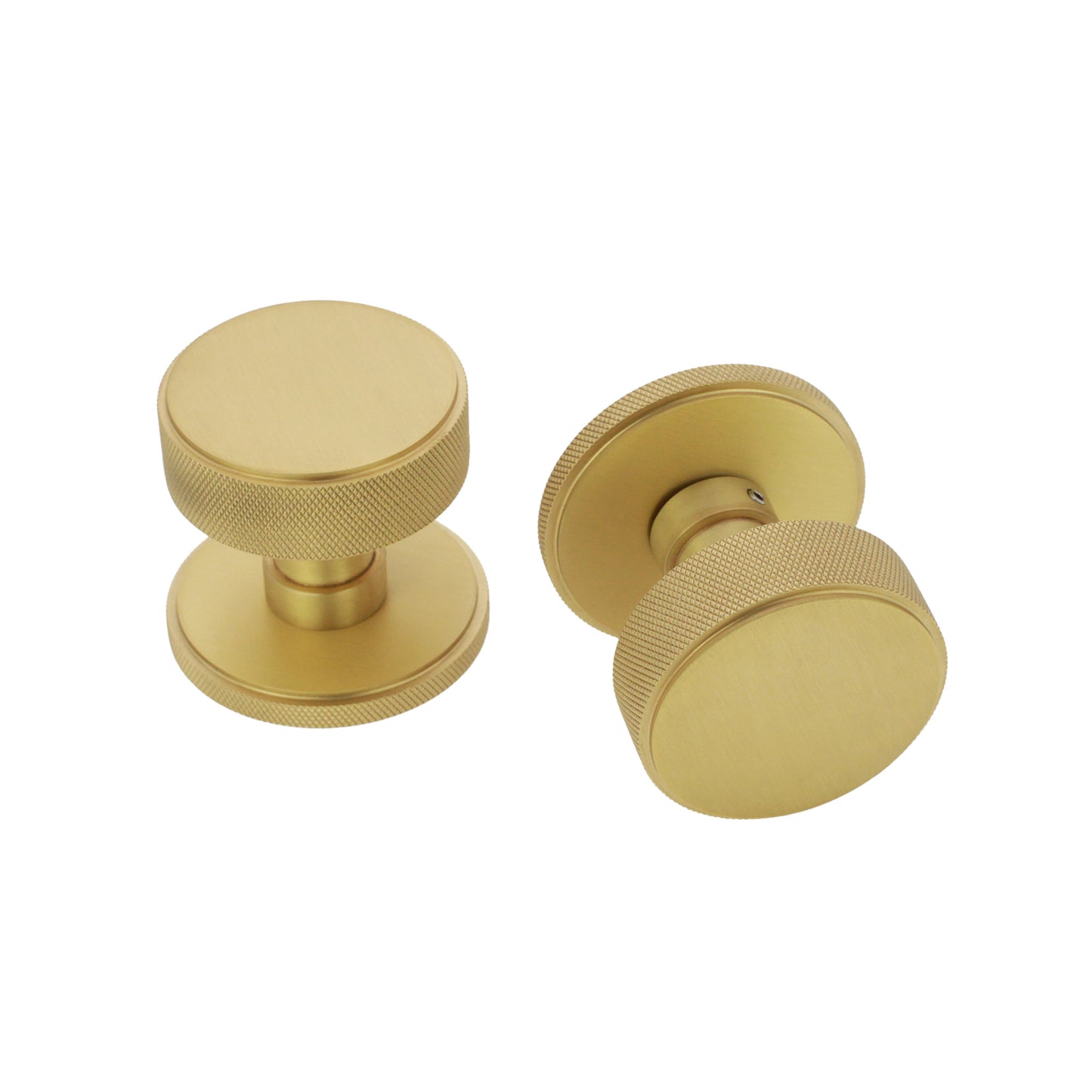 Connaught Knurled Mortice Door Knob Satin Brass