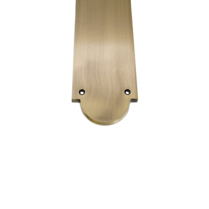 Viktorianische halbrunde Fingerplatte, 300 mm, antikes Messing