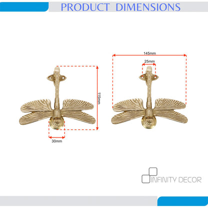 Polished Brass Dragonfly Door Knocker Home Decor