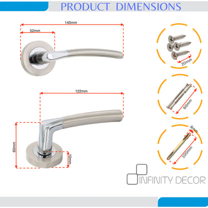 Lever on Rose Door Handle Home Decor