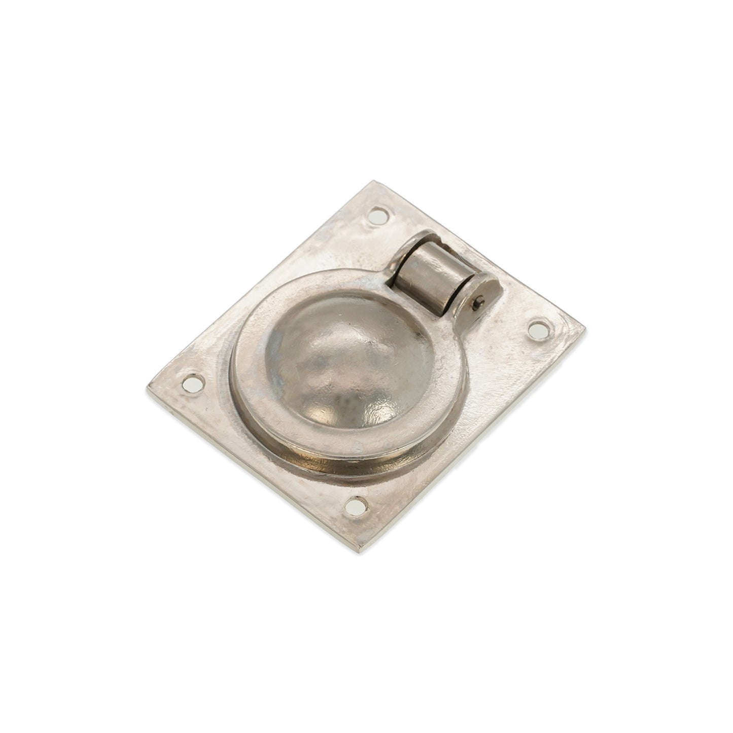 Ring Pull Square Flush Polished Nickel