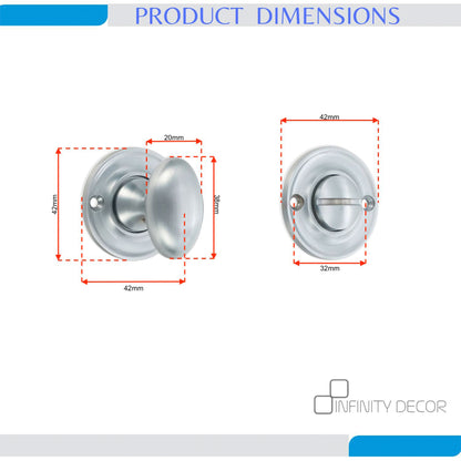 Slimline Turn & Release Satin Chrome