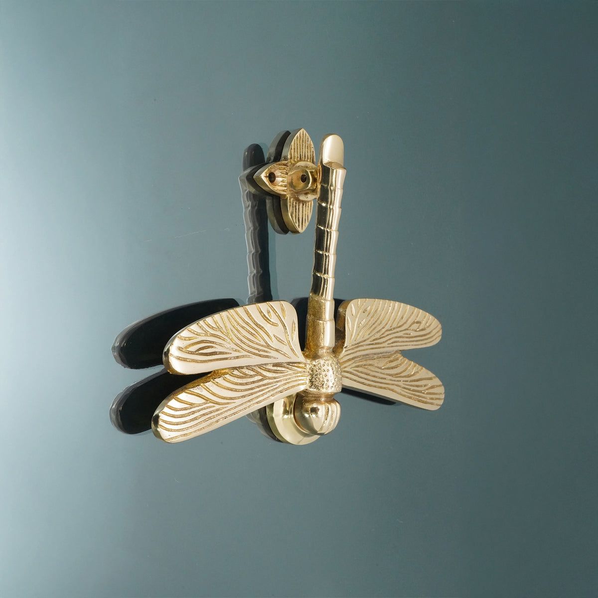 Polished Brass Dragonfly Door Knocker Home Decor