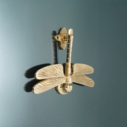 Polished Brass Dragonfly Door Knocker Home Decor