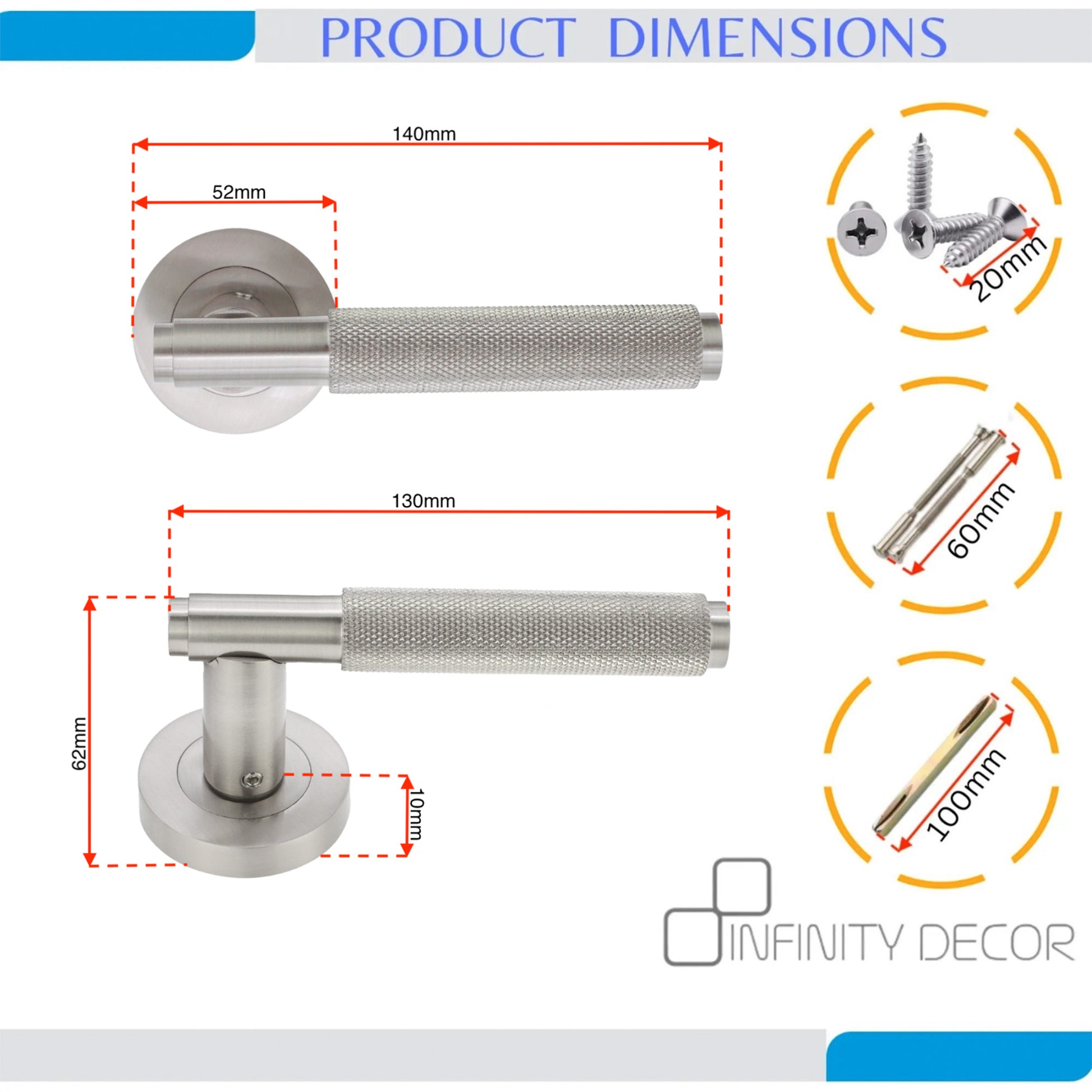 Lever on Rose Door Handle Home Decor