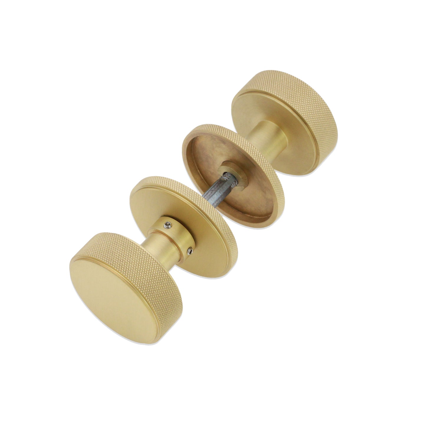 Connaught Knurled Mortice Door Knob Satin Brass