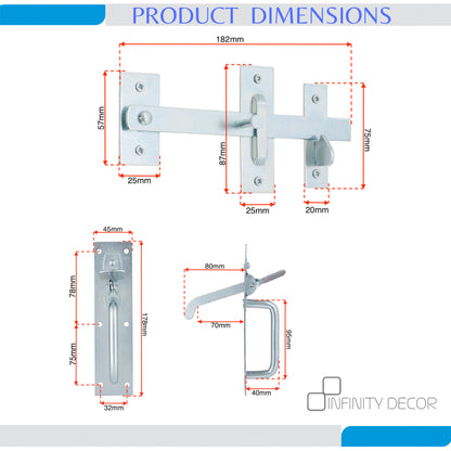 Zinc Iron Suffolk Latch Home Decor 