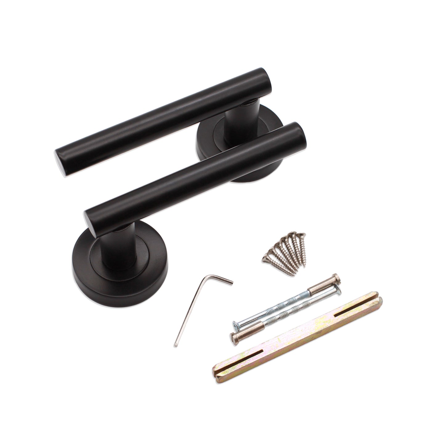 Matt Black Lever on Rose Latch Pack Home Decor 