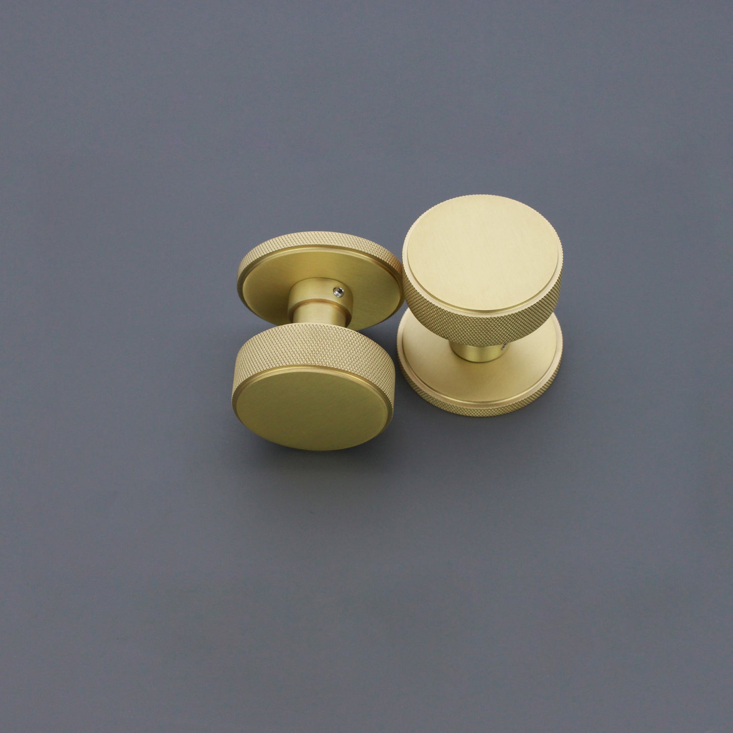 Connaught Knurled Mortice Door Knob Satin Brass