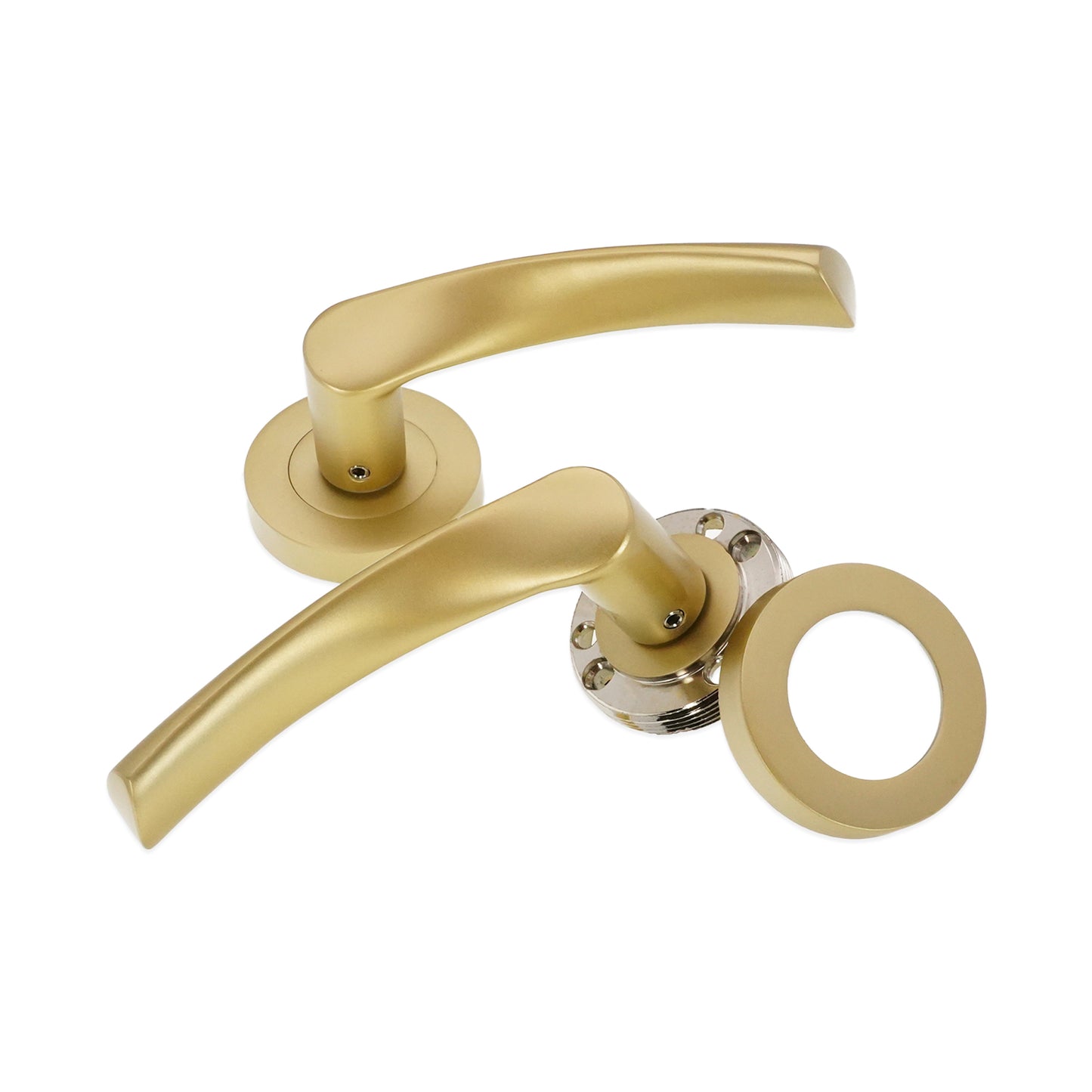 Mercury Lever Türgriff Bad-Set Satiniertes Messing