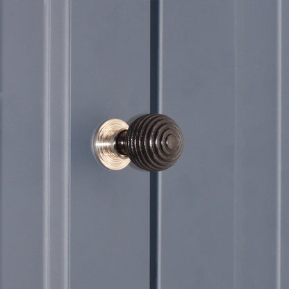 Ebonised Preston Small Cupboard Knob Polished Nickel