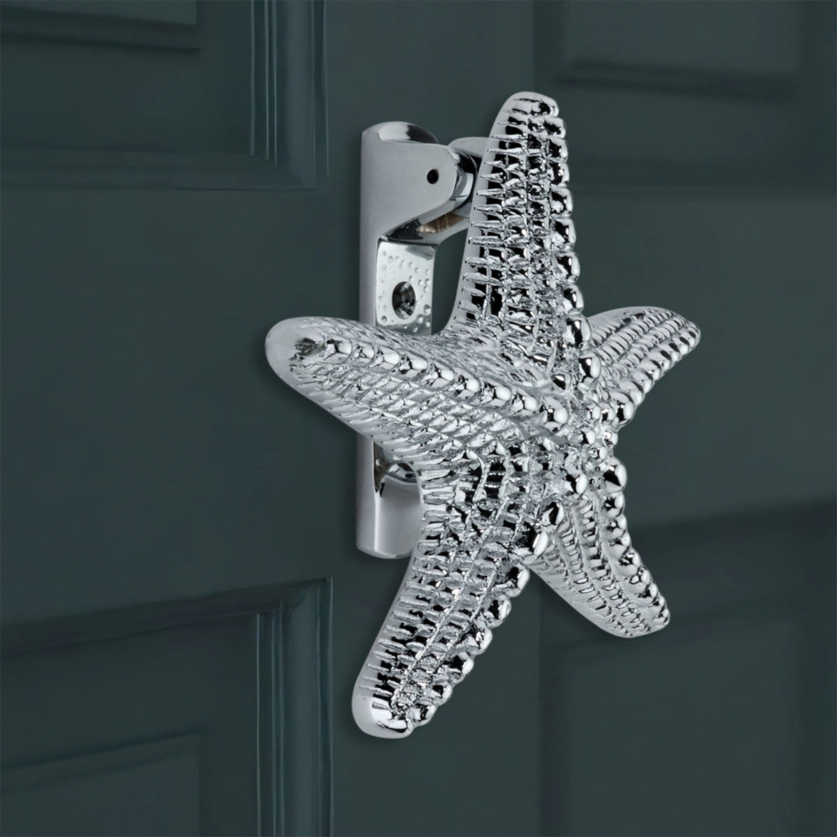 Polished Chrome Starfish Door Knocker Home Decor