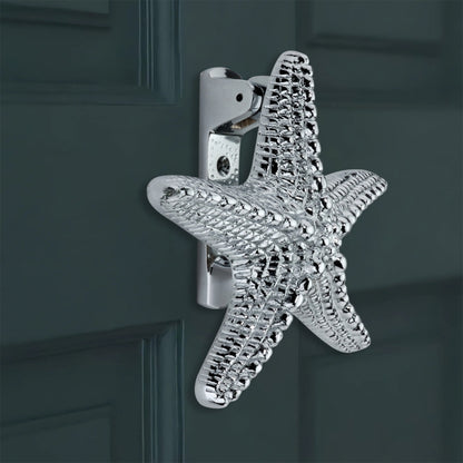 Polished Chrome Starfish Door Knocker Home Decor