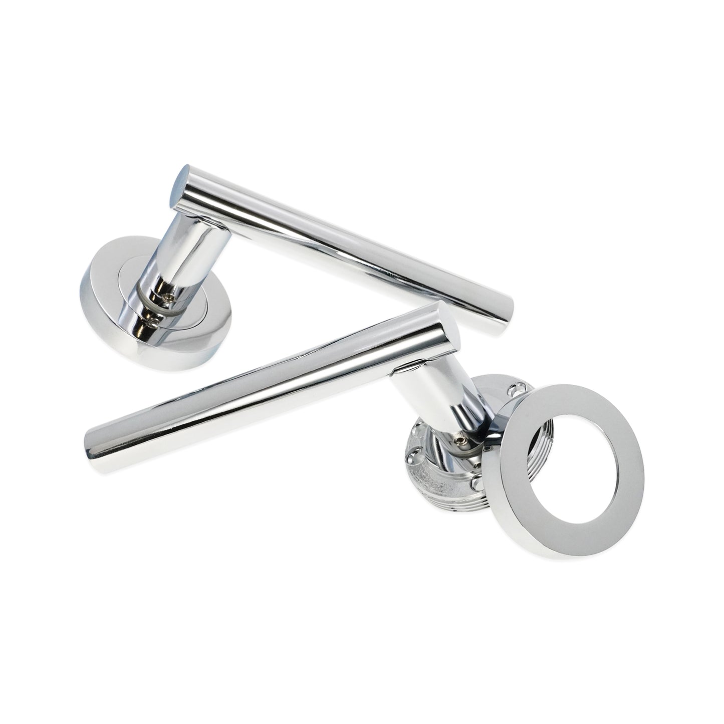 Polished Chrome Lever Door Handle Home Decor 