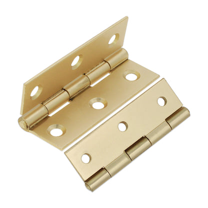 NON CE Mild Steel Butt Hinges - Satin Brass