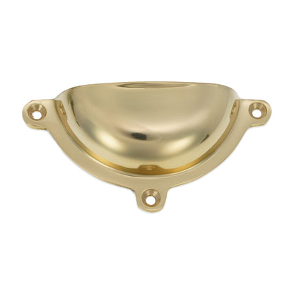 Cottage Cup Pull Polished Brass