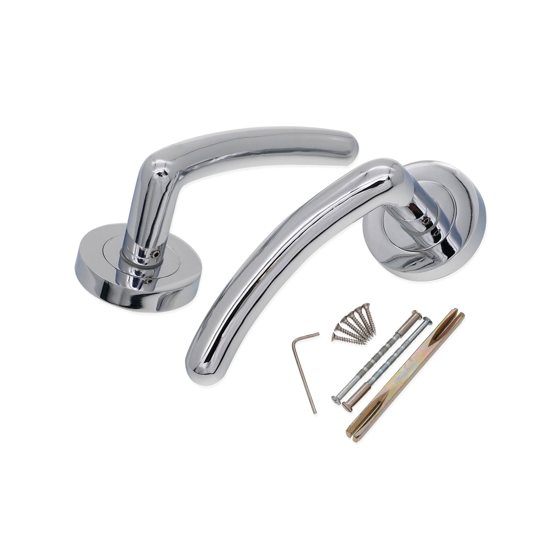 Polished Chrome Lever on Rose Latch Pack Home Decor 