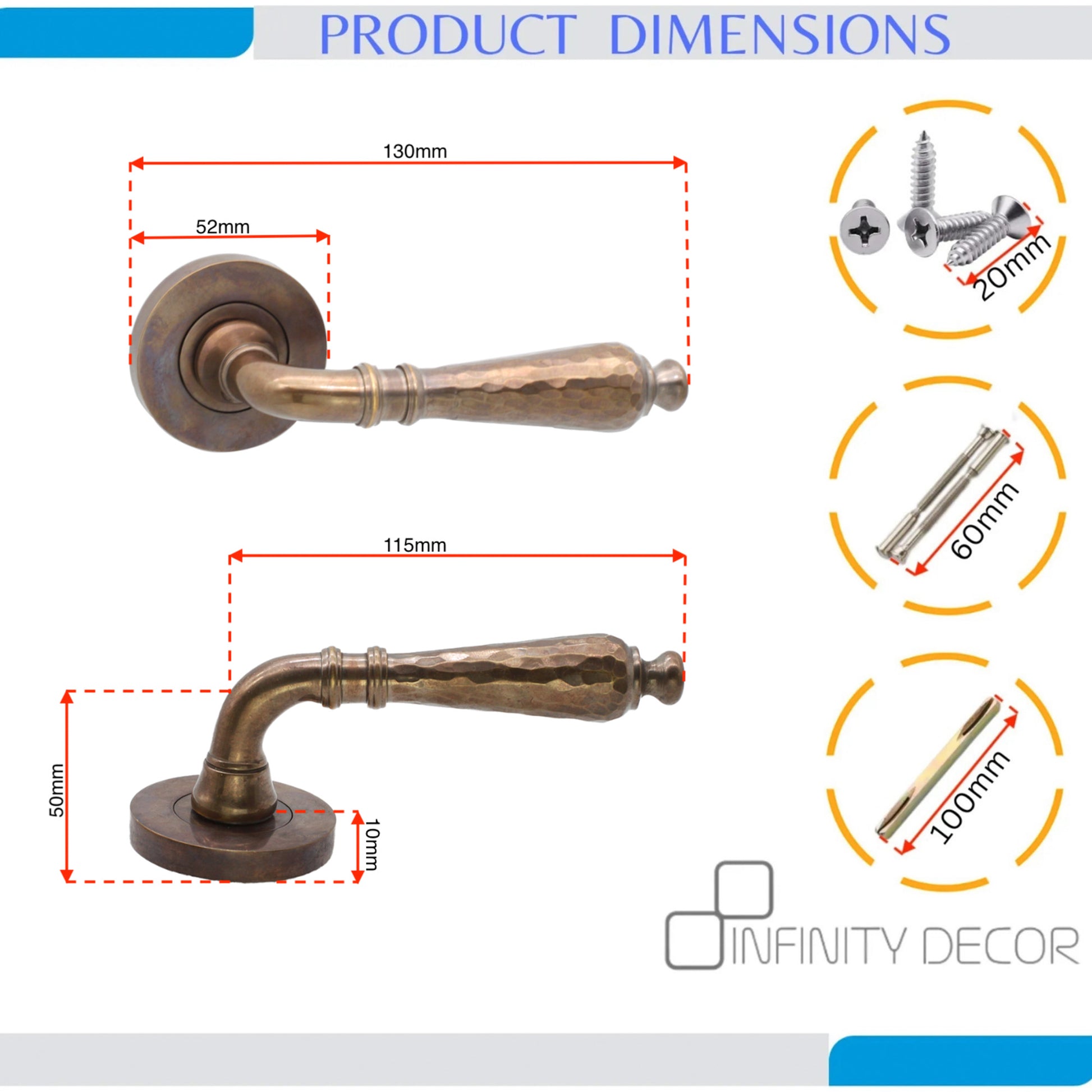 Lever on Rose Door Handle Home Decor