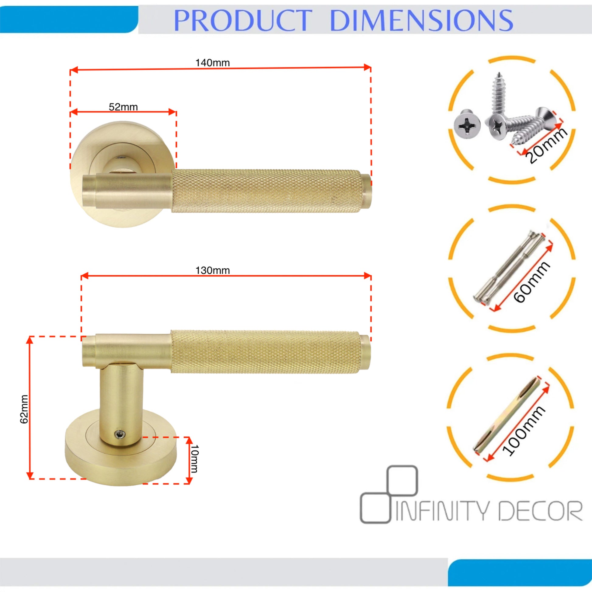 Lever on Rose Door Handle Home Decor