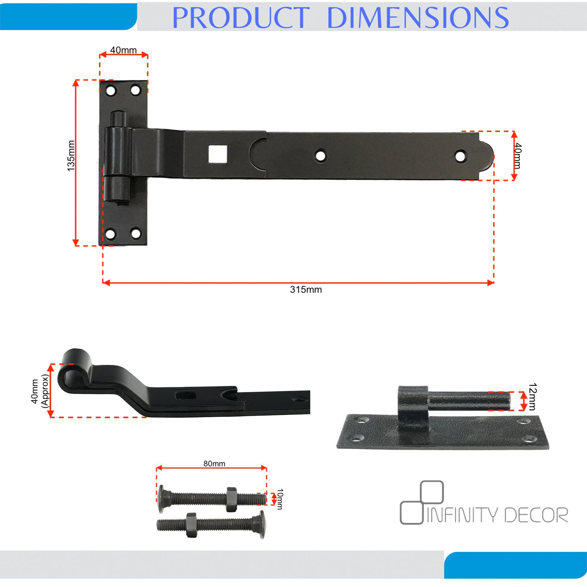 Cranked Hook and Band Hinge Home Decor