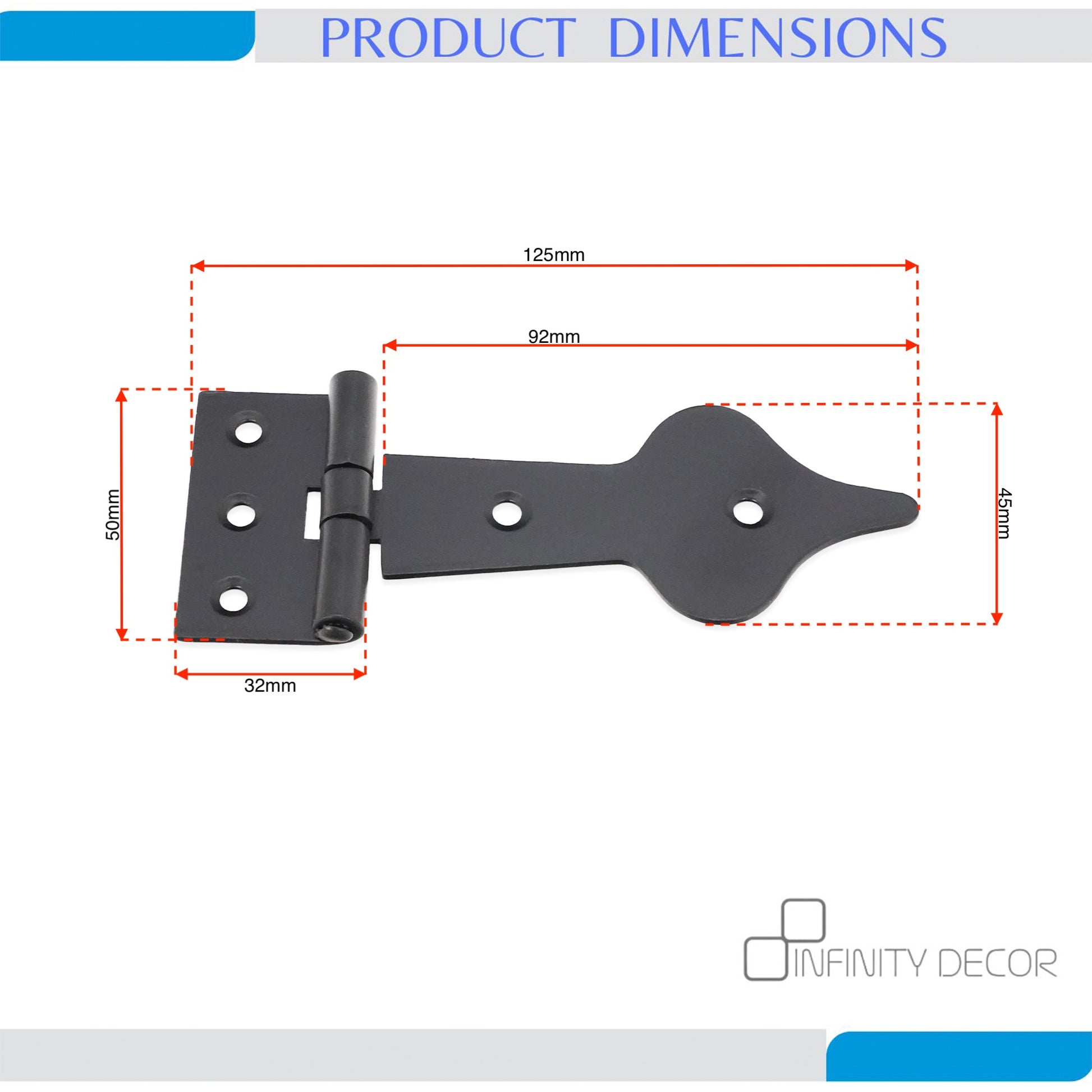 Black Spearhead Hinge Home Decor