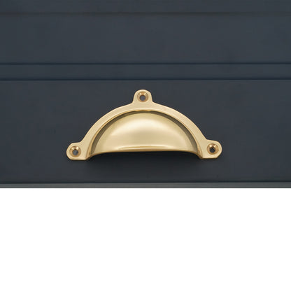 Cottage Cup Pull Polished Brass