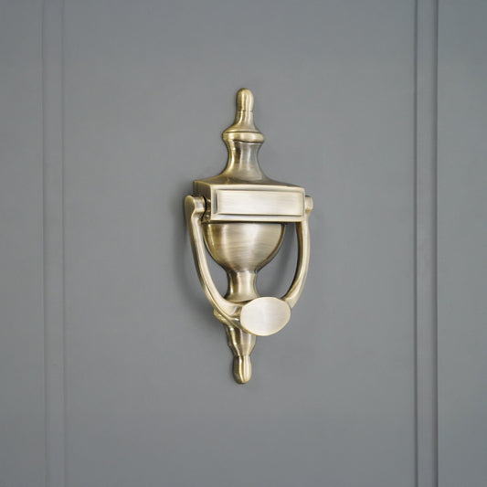 Heurtoir de porte victorien 150 mm en laiton antique