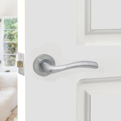 Zofie Lever Door Handle Satin Chrome